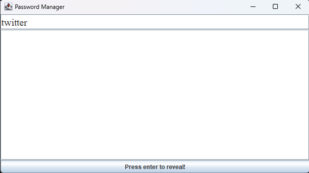 Password Manager interface